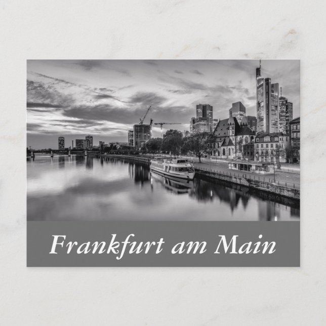 Main in Frankfurt am Main Postkarte (Vorderseite)