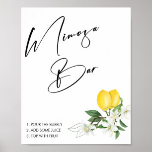 Main Squeeze Brautparty Mimosa-Bar-Schild Poster