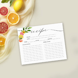 Main Squeeze Citrus Brautschauer-Rezeptkarten