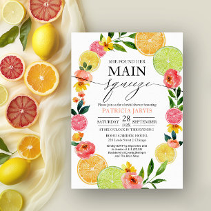 Main Squeeze Citrus Florale Brautparty Einladung