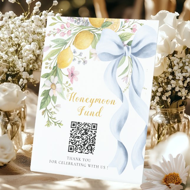 Main Squeeze Hochzeitsreise-Fonds QR-Code  Sockelschild (Von Creator hochgeladen)