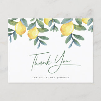 Main Squeeze Lemon Brautparty Danke Postkarte