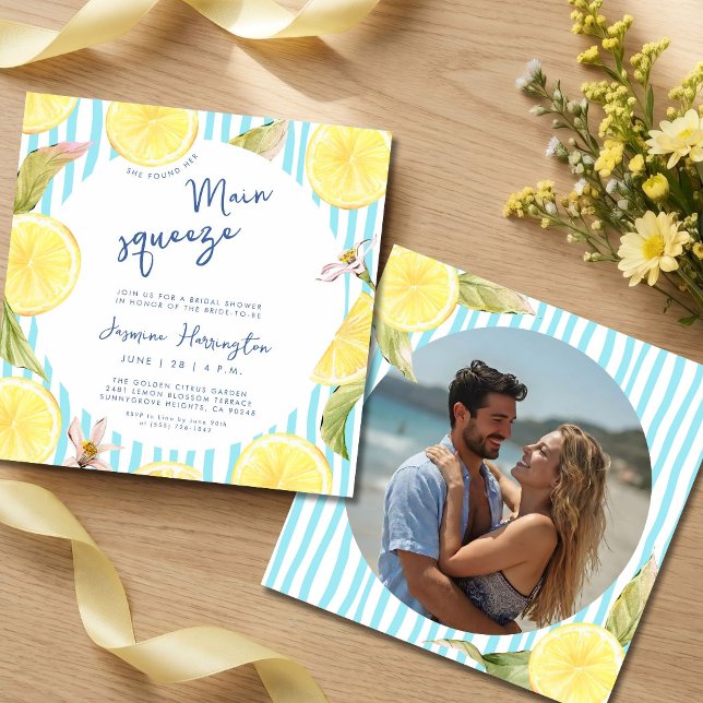Main Squeeze Lemon Brautparty-Einladung (Von Creator hochgeladen)
