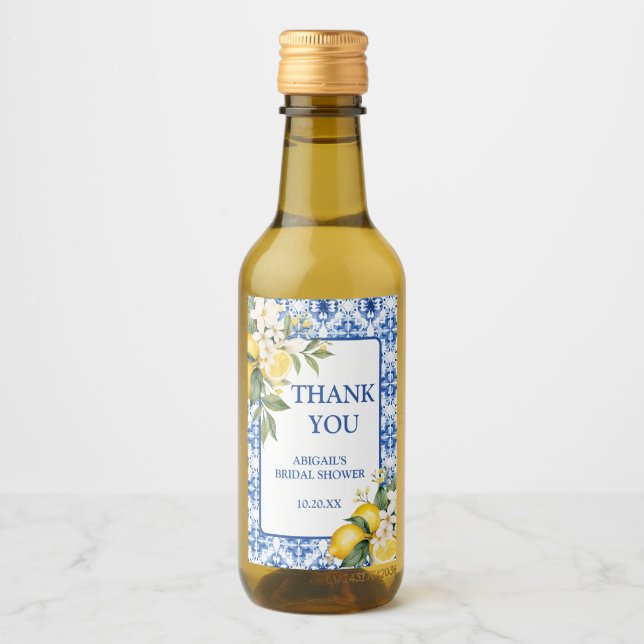 MAIN SQUEEZE LEMON BRAUTPARTY WEINETIKETT (Vorderseite)