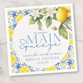 Main Squeeze Lemon Mediterrane Hochzeitsparty Serviette