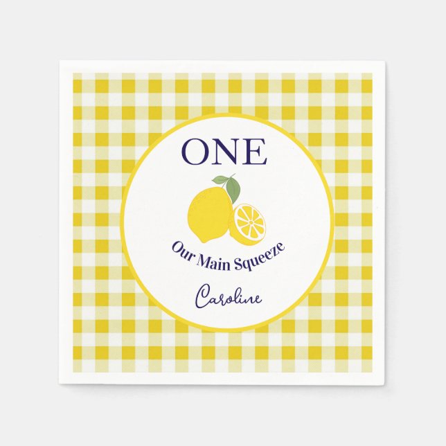 Main Squeeze Paper Napkin Kids Birthday Serviette (Vorderseite)