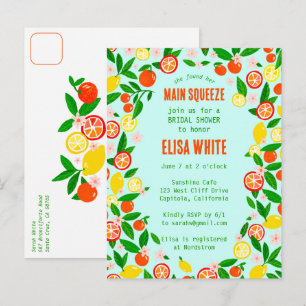 MAIN SQUEEZE Zitrus CUSTOM Sommer HOCHZEITSBRUNCHE Einladungspostkarte