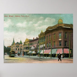Main St., Asbury Park, NJ 1906 Vintag Poster