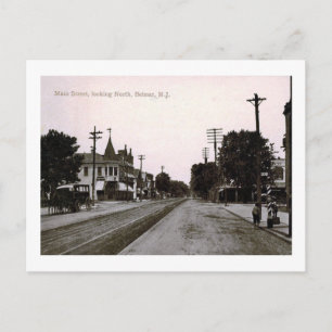 Main St., Belmar, New Jersey Vintag Postkarte