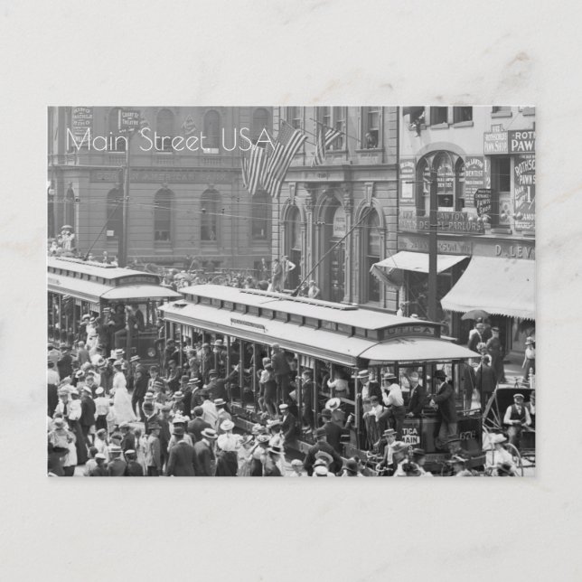 Main St., Buffalo, N.Y. Postkarte (Vorderseite)