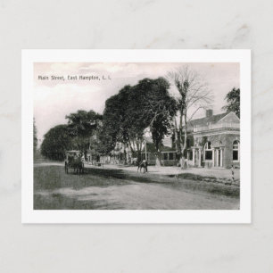 Main St., East Hampton, NY Vintage Postkarte