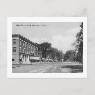 Main St., Great Barrington, Massachusetts Vintage Postkarte