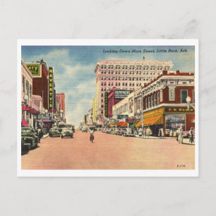 Main St., Little Rock, Arkansas Vintage Postkarte