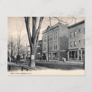 Main St, Madison, New Jersey 1908 Postkarte