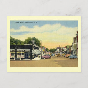 Main St., Manasquan, New Jersey Vintage Postkarte