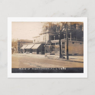 Main St., Moorestown, New Jersey 1924 Vintag Postkarte