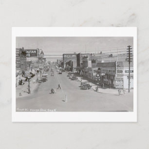 Main St., Moose Jaw, Saskatchewan Vintage Postkarte