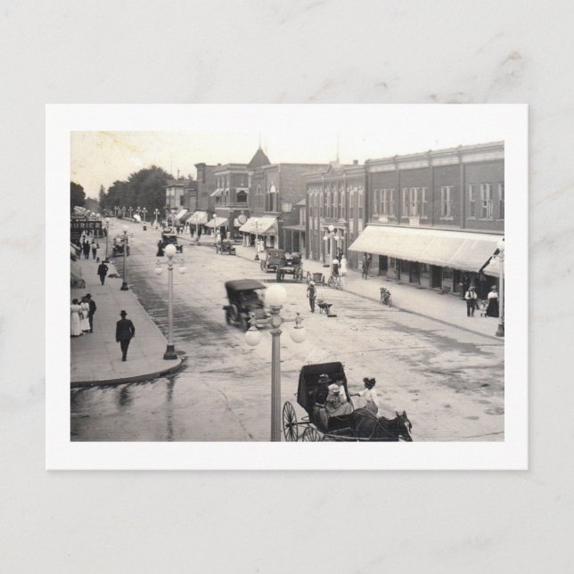 Main St., Rahway, NJ Vintag Postkarte (Vorderseite)