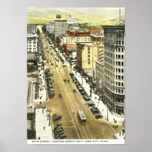 Main St., Salt Lake City Vintag Poster