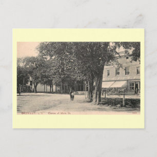 Main St., Sayville, Long Island NY Vintage Postkarte
