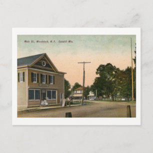 Main St., Woodstock, New York Vintage Postkarte