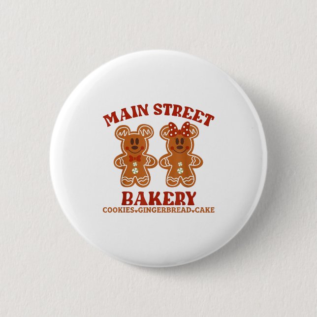 Main Street Bakery Cookies Gingerbread Cake Christ Button (Vorderseite)