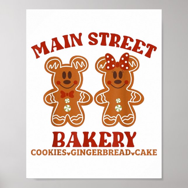 Main Street Bakery Cookies Gingerbread Cake Christ Poster (Vorne)