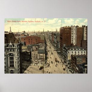 Main Street, Buffalo NY 1912 Vintag Poster