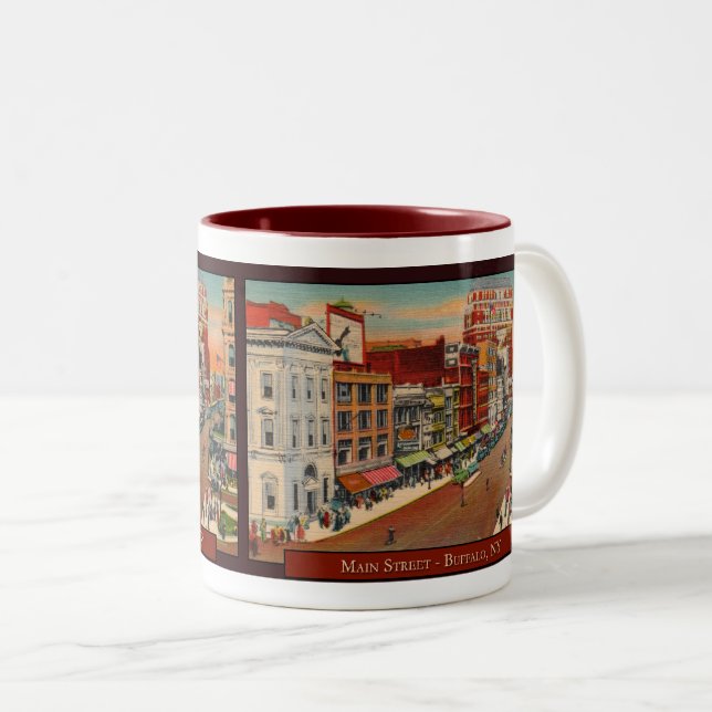 Main Street - Buffalo, NY Vintag Coffee Tasse (VorderseiteRechts)