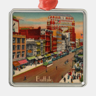 Main Street - Buffalo, NY Vintage Silbernes Ornament