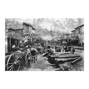 Main Street DEADWOOD 1876 Foto Print Leinwanddruck