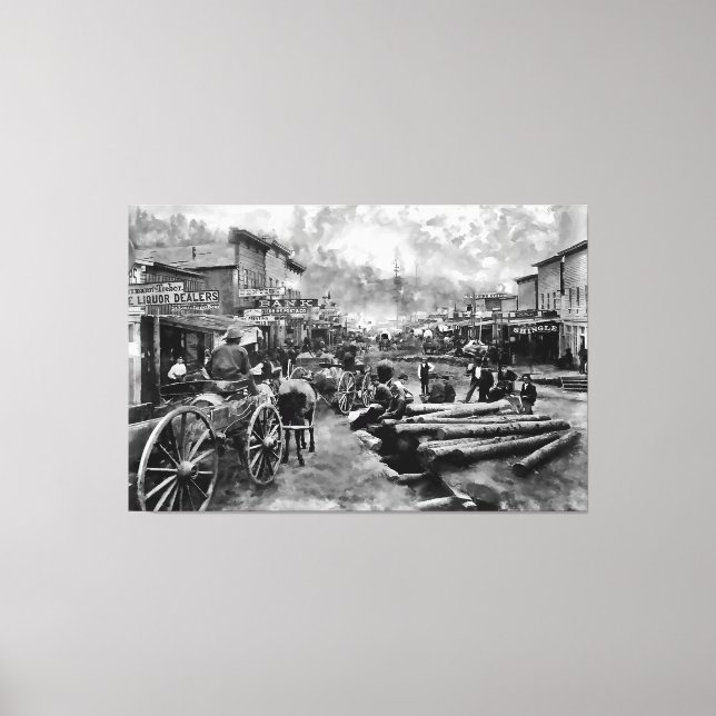 Main Street DEADWOOD 1876 Foto Print Leinwanddruck (Vorderseite)