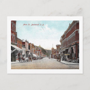 Main Street, Deadwood, South Dakota Vintag Postkarte