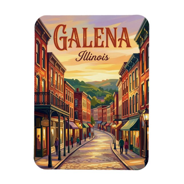Main Street, Galena USA Magnet (Vertikal)