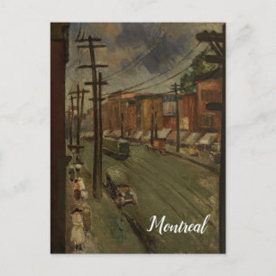 Main Street in Montreal Kanada Vintage-Gemälde Postkarte
