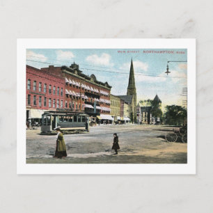 Main Street, Northampton, Massachusetts Vintage au Postkarte