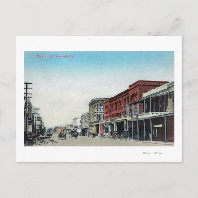 Main Street SceneWoodland, CA Postkarte (Vorderseite)