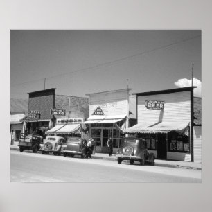 Main Street Shops, 1941. Vintage Photo Poster