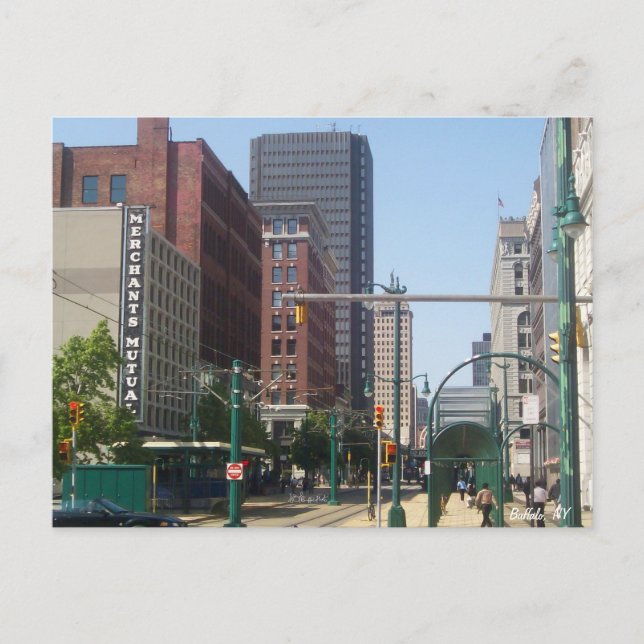 Main und Swan Streets Postkarte (Vorderseite)