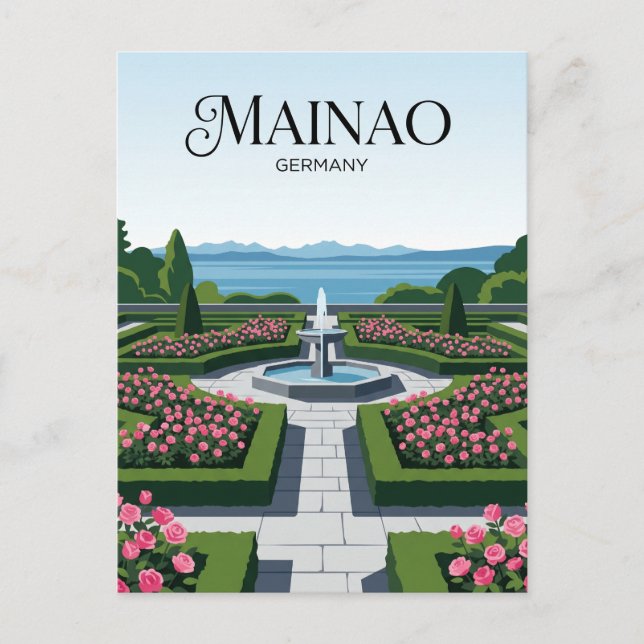 Mainau Insel Deutschland Postkarte (Vorderseite)