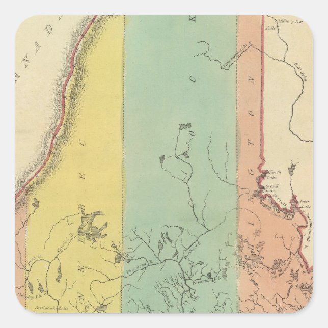 Maine 10 quadratischer aufkleber (Vorderseite)