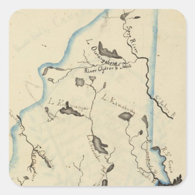 Maine 11 quadratischer aufkleber (Vorderseite)