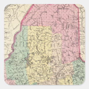 Maine 14 quadratischer aufkleber