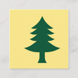 Maine 1901 Staatsflagge Quadratische Visitenkarte