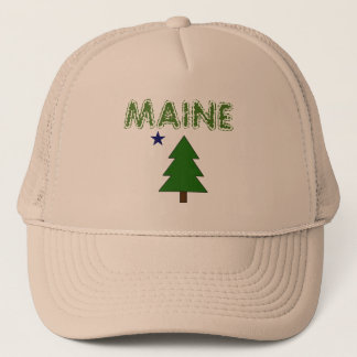 Maine alte Flagge Truckerkappe