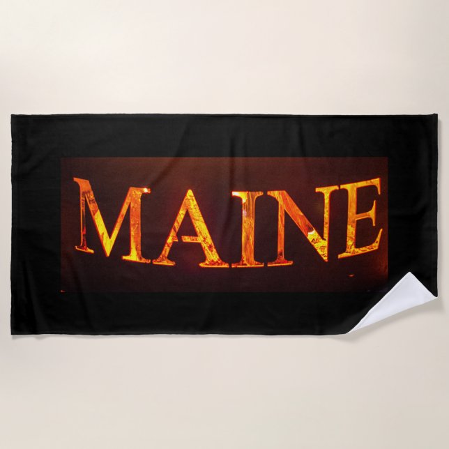Maine am Fire Beach Handtuch (Vorderseite)