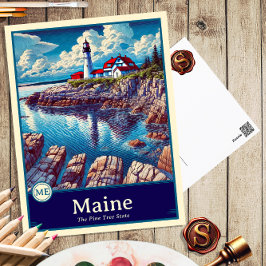 Maine | Anime Style Cel Schattenkarte Postkarte