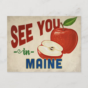 Maine Apfel - Vintage Reise Postkarte
