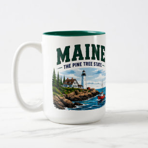 Maine Atlantic Küstenflucht Zweifarbige Tasse