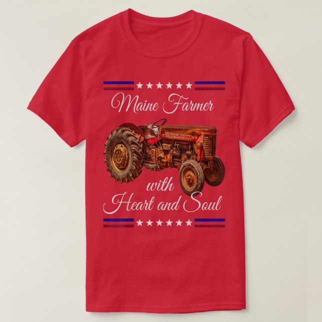 Maine Bauer Retro T-Shirt (Design vorne)
